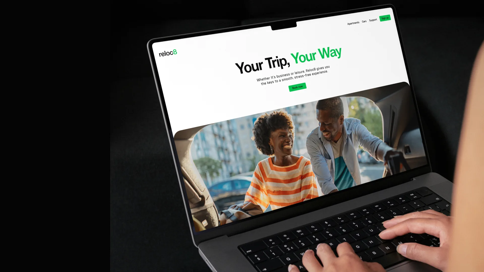 Reloc8 brand identity application